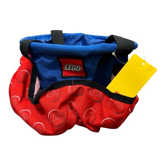 Lego Big Storage Bucket Bag Blue/Red NWT - Picture 1 of 7